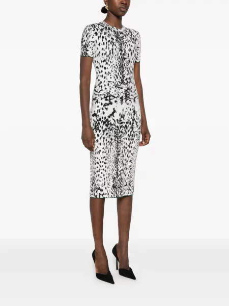 Scurt rochie Tom Ford cu imagine cu model leopard alb