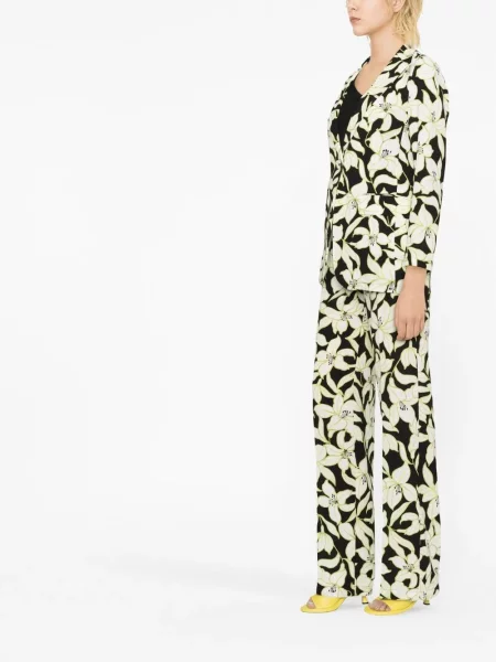 Blejzer 's Max Mara s cvjetnim printom s printom crna