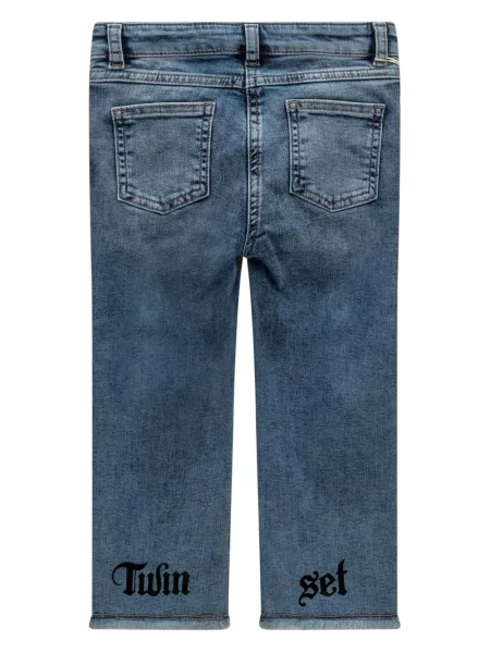 Jeansy dziecięce Twinset niebieskie