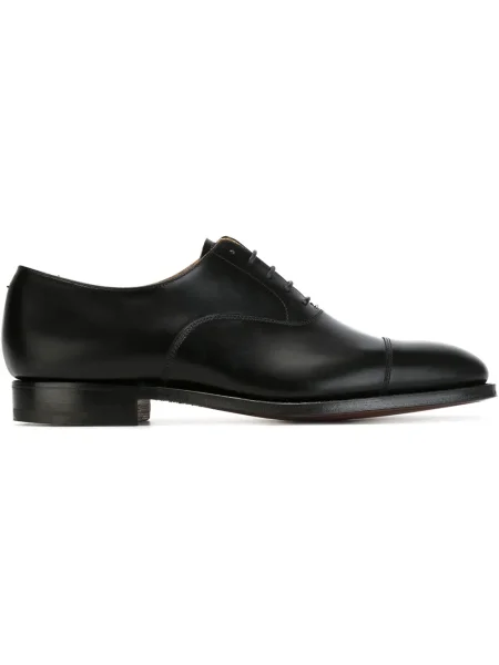 Oxford Crockett & Jones din țesătură twill negru