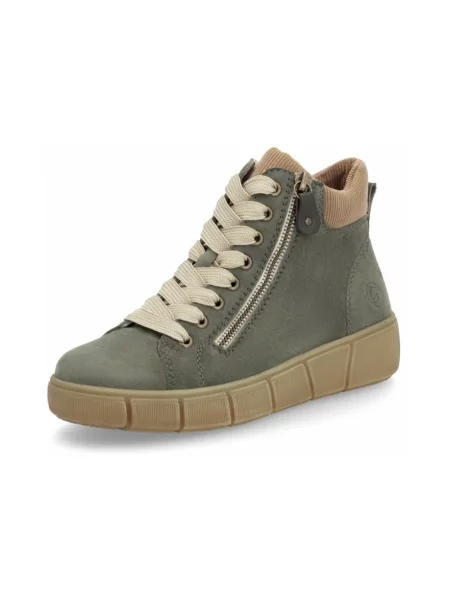 Sneakersy Remonte zamszowe zielone
