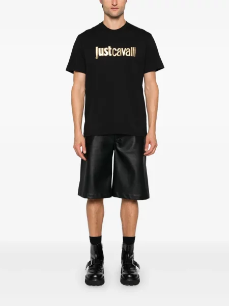 Tricou Just Cavalli cu imagine negru