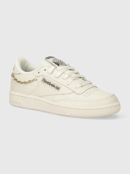 Кожени маратонки Reebok Classic Club C 85 бежово