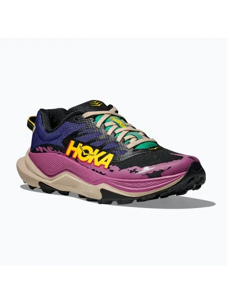 Дамски обувки за бягане HOKA Torrent 4 mountain iris/oatmeal черно