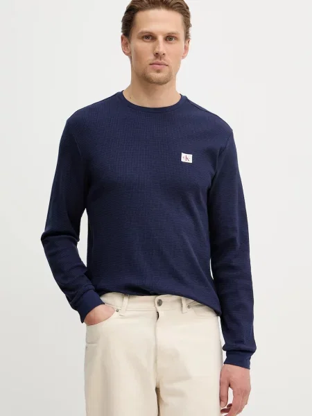 Tricou mânecă lungă Calvin Klein Jeans clasic