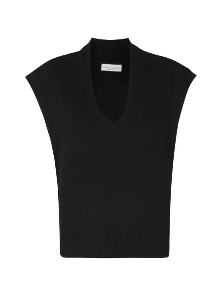 Vestă Roberto Collina tricotate negru