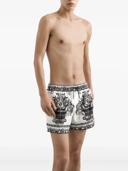 Fürdőruha Dolce & Gabbana nyomtatás fehér