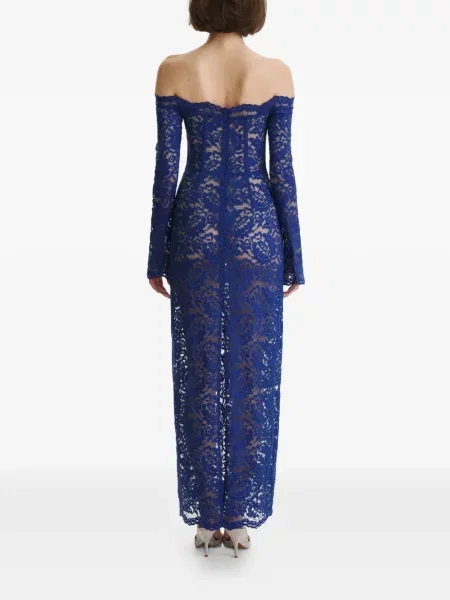 Rochie maxi 2310 Studio din dantelă de costum albastru