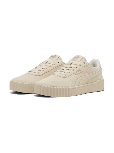 Sneakerși Puma din piele bej