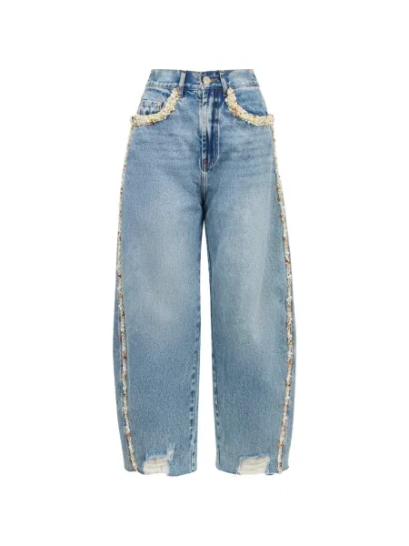 Pantaloni Patbo zdrențuiți albastru