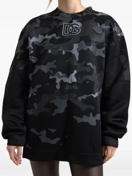 Pulover Dolce & Gabbana cu imagine cu model camuflaj negru
