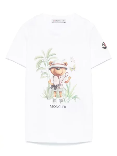 Koszulka dziecięca Moncler Enfant biała
