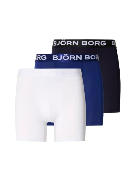 BJÖRN BORG Športne spodnjice temno modra / črna bela