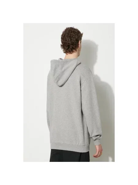 Bluza z kapturem Fjällräven z logo szara
