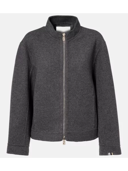 Kurtka bomber Extreme Cashmere wełniany szary