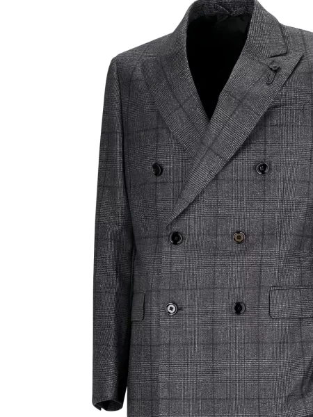 Costum Lardini în carouri de costum gri