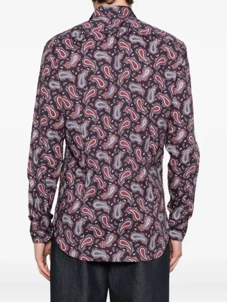 Πουκάμισο Etro με σχέδιο paisley μωβ