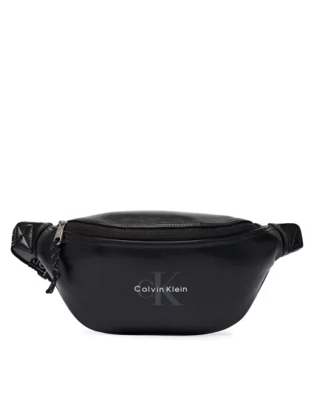 Calvin Klein Чанта за кръст﻿ Bold Logo Webbing Waistbag черен
