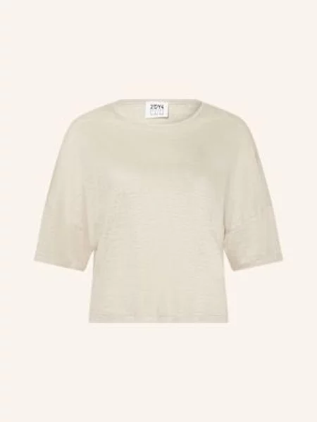 Drykorn Sweter Kusia Z Lnu Z Rękawami beige beżowy