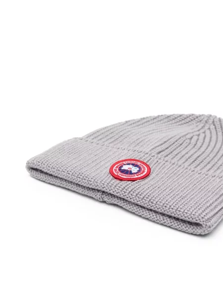 Vlněný čepice Canada Goose šedý