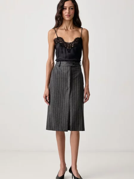 Pinko rochie cu amestec de lână gri