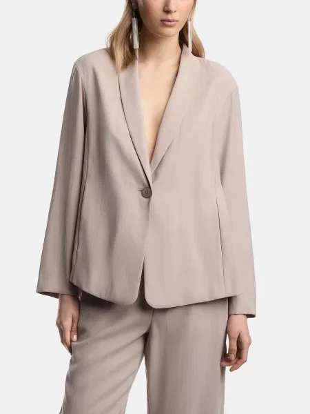 Блейзер Emporio Armani модал/поліестер бежевий