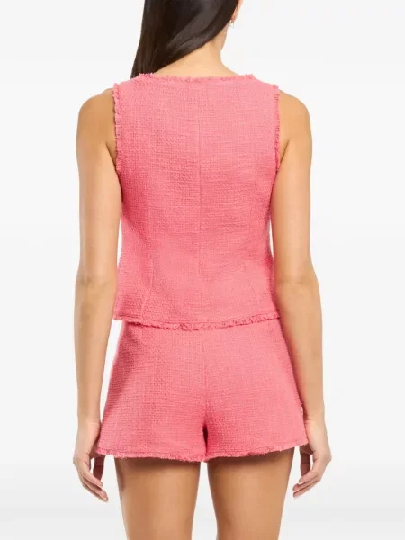 Bouclé vestă Cinq A Sept roz
