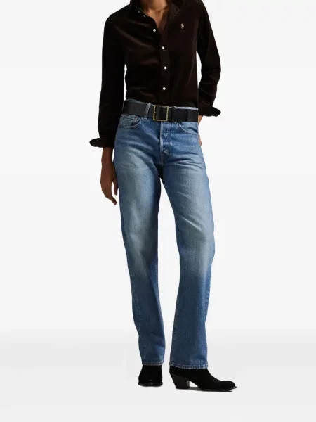 Căciulă Polo Ralph Lauren cu broderie cu dungi cowboy roșu