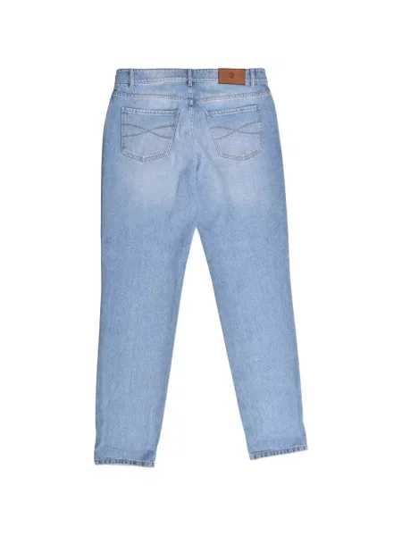 Blugi Brunello Cucinelli cu 5 buzunare albastru