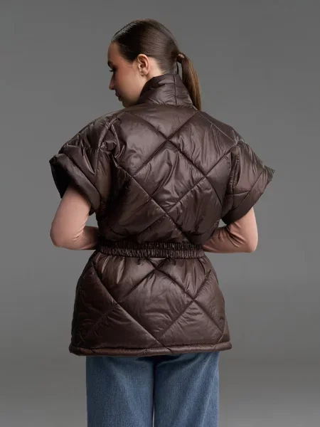 Утеплений жилет ISSA Plus темно-коричневий коричневий