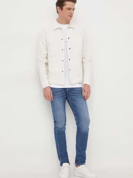 Джинсовая куртка Pepe Jeans бежевая