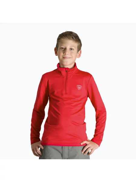 Детски ски суитчър Rossignol Boy Zip Warm Stretch red червено