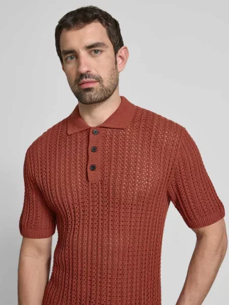 Koszulka polo z fakturowanym wzorem model ‘JOEL’ Jack & Jones Premium