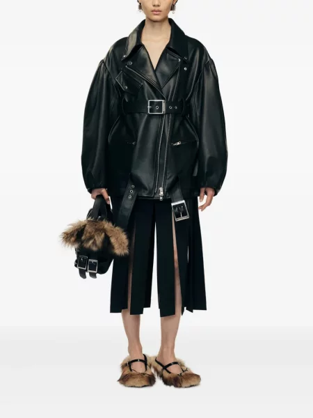 Kurtka skórzana Simone Rocha czarna