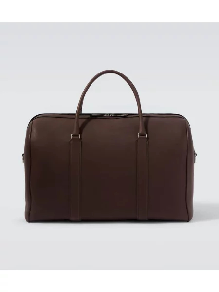 Usnjena torba The Row rjava