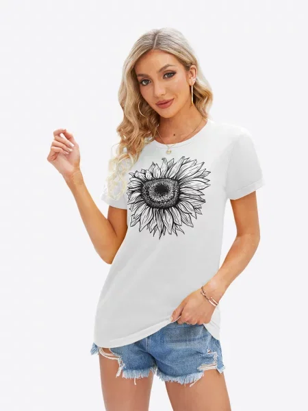 Imily Bela Tricou negru alb