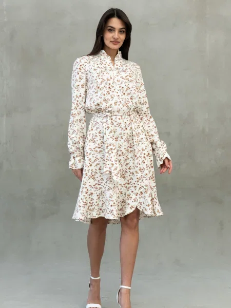 Сукня міні RiMari молочний текстиль