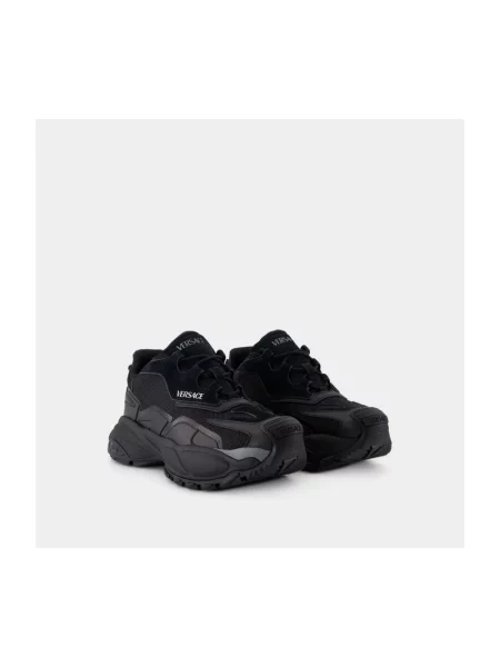 Sneakersy Versace skórzane czarne