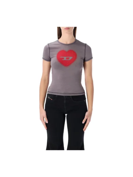 Koszulka Diesel w serca szara