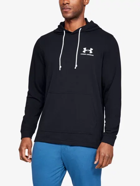 Hanorac cu glugă Under Armour din material terry negru