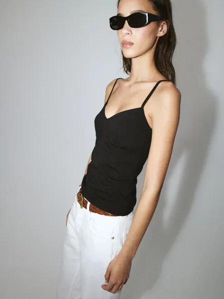 MANGO Top MIMI' negru