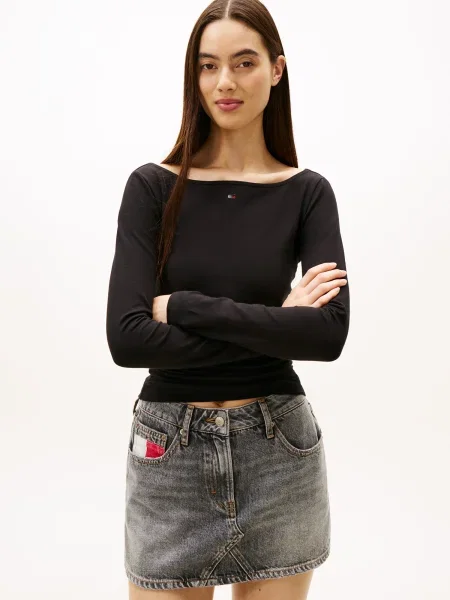 Bluză Tommy Jeans negru