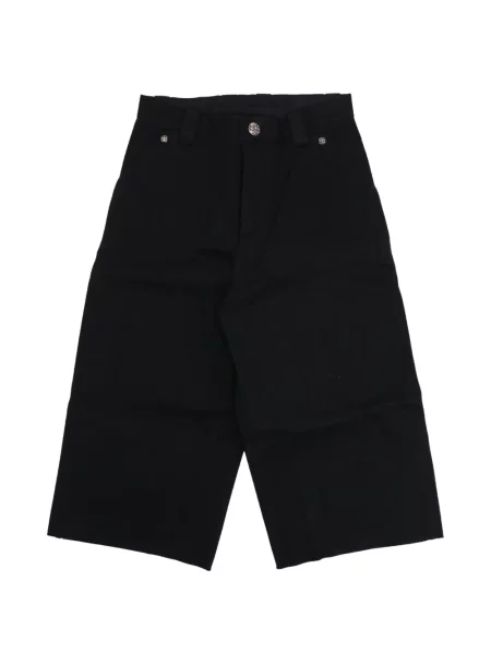 Pantaloni scurți din denim Chrome Hearts cu motiv cu inimi cu autograf negru