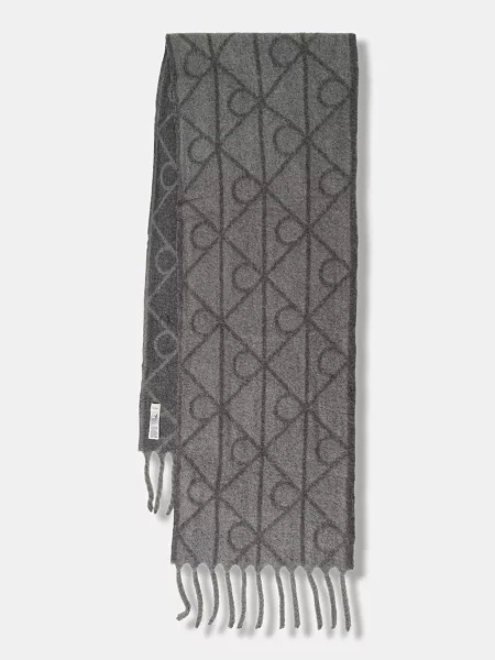Šal z dodatkom volne Calvin Klein siva