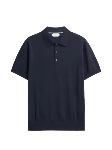 Scurt tricou polo Pringle Of Scotland tricotate albastru