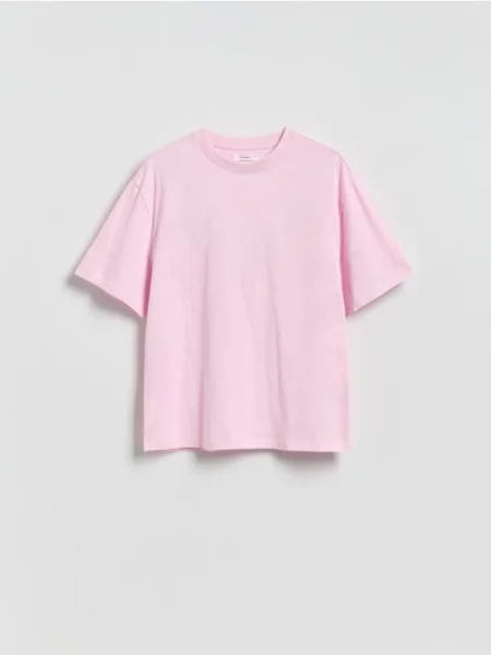 Reserved Tricou oversized cu conținut ridicat de roz-pastel roz