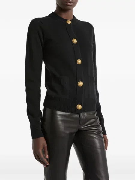 Cardigan Balmain din cașmir negru