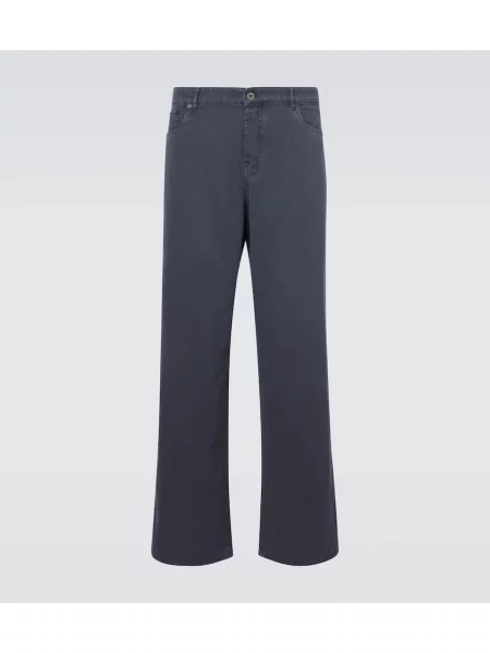 Široke noge kavbojke Miu Miu z vezenjem siva