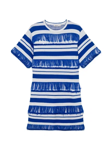 Rochie Simkhai cu franjuri de costum albastru