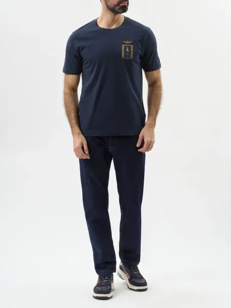 Футболка Aeronautica Militare синя